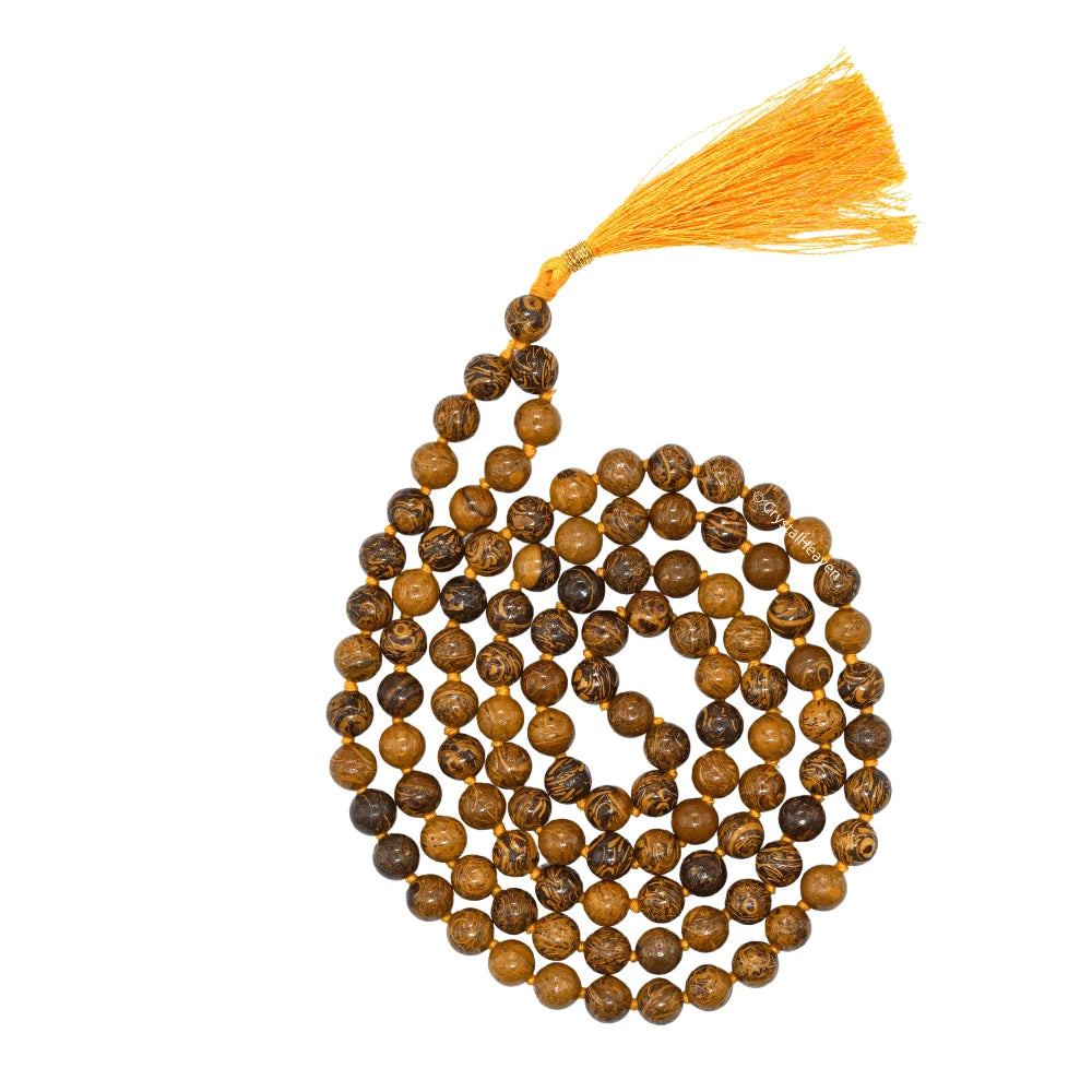 Mariyam Jasper Japa Mala (Hand Knotted)