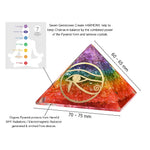 7 Chakra Onyx Orgone Pyramid (Horus Eye)