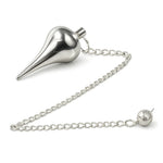 Metal Brass Pendulum - Dome Cone Point Silver (MP119)