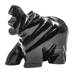 Black Agate Crystal Elephant