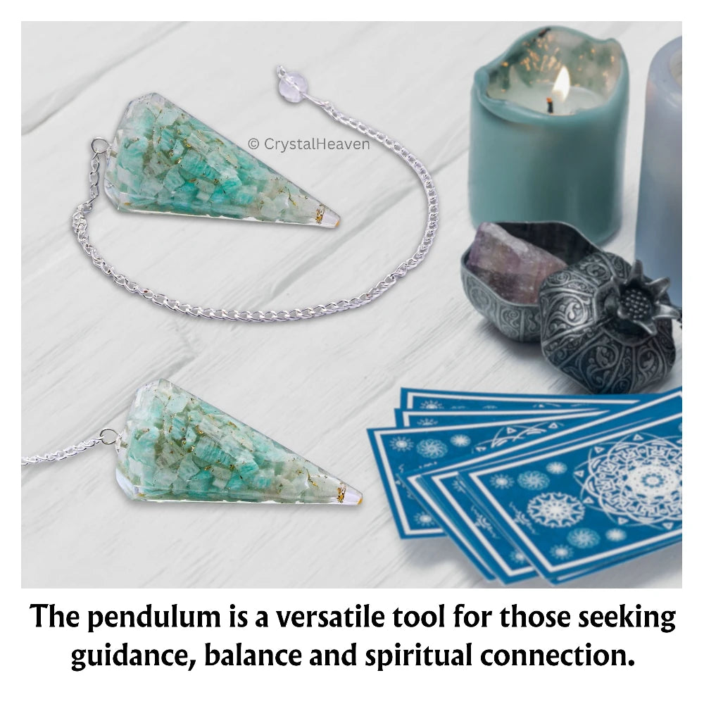 Amazonite Crystal Orgone Pendulum