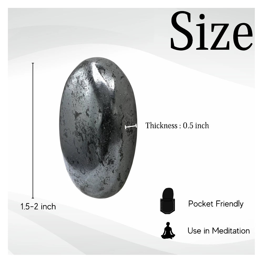 Hematite Palm Stone