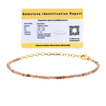 Golden Moonstone Bracelets - 2mm Faceted Beads (Gold)