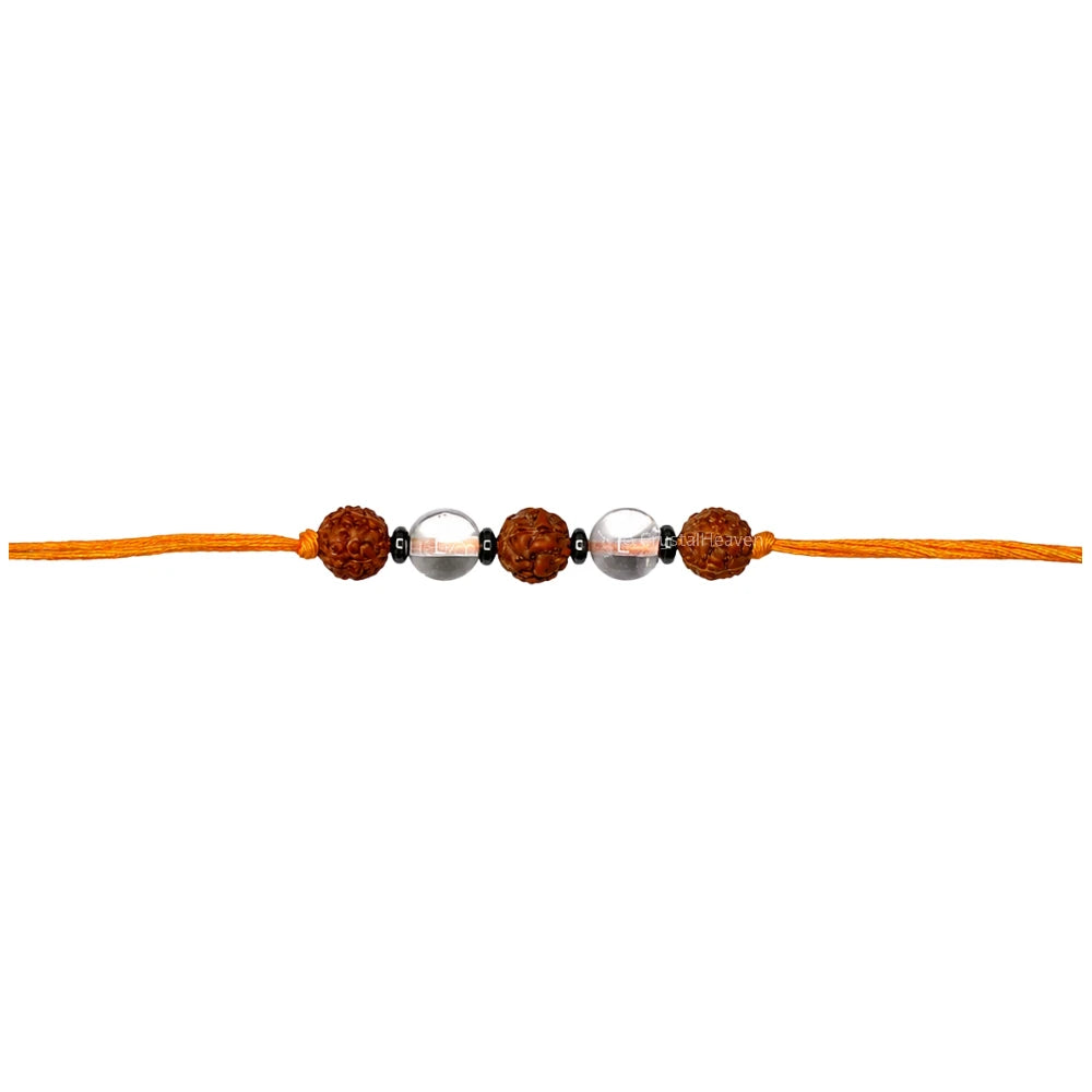 Rudraksha and Sphatik Rakhi for Brother (Set of 10)