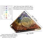 7 Chakra Orgone Pyramid (OM Flower Of Life)