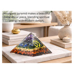 7 Chakra Orgone Pyramid (Small OM)