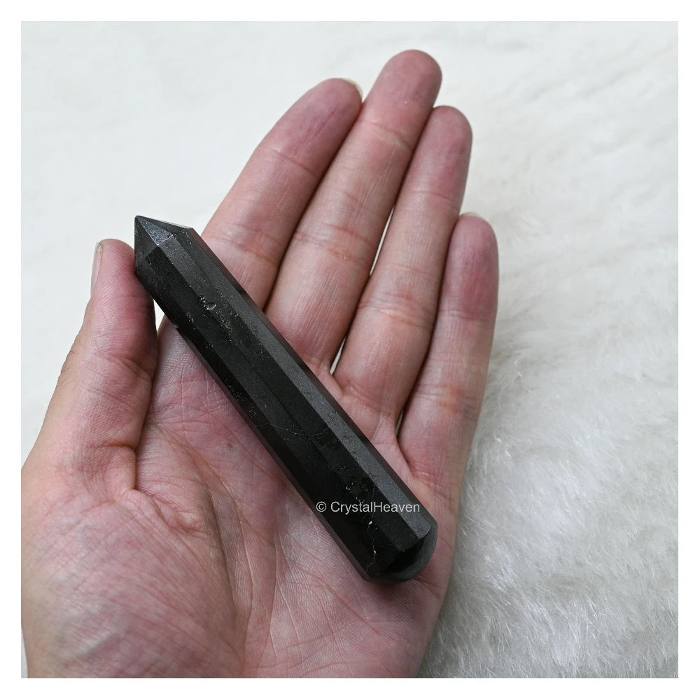 Black Tourmaline Wand (Faceted)