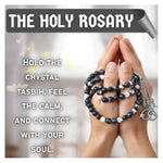 Black and White Jasper Crystal Tasbih (Silver)