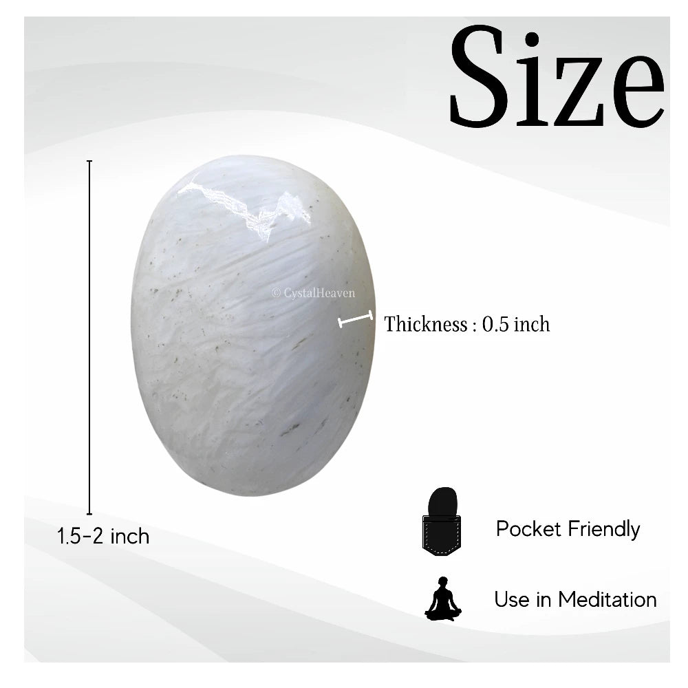 Scolecite Palm Stone