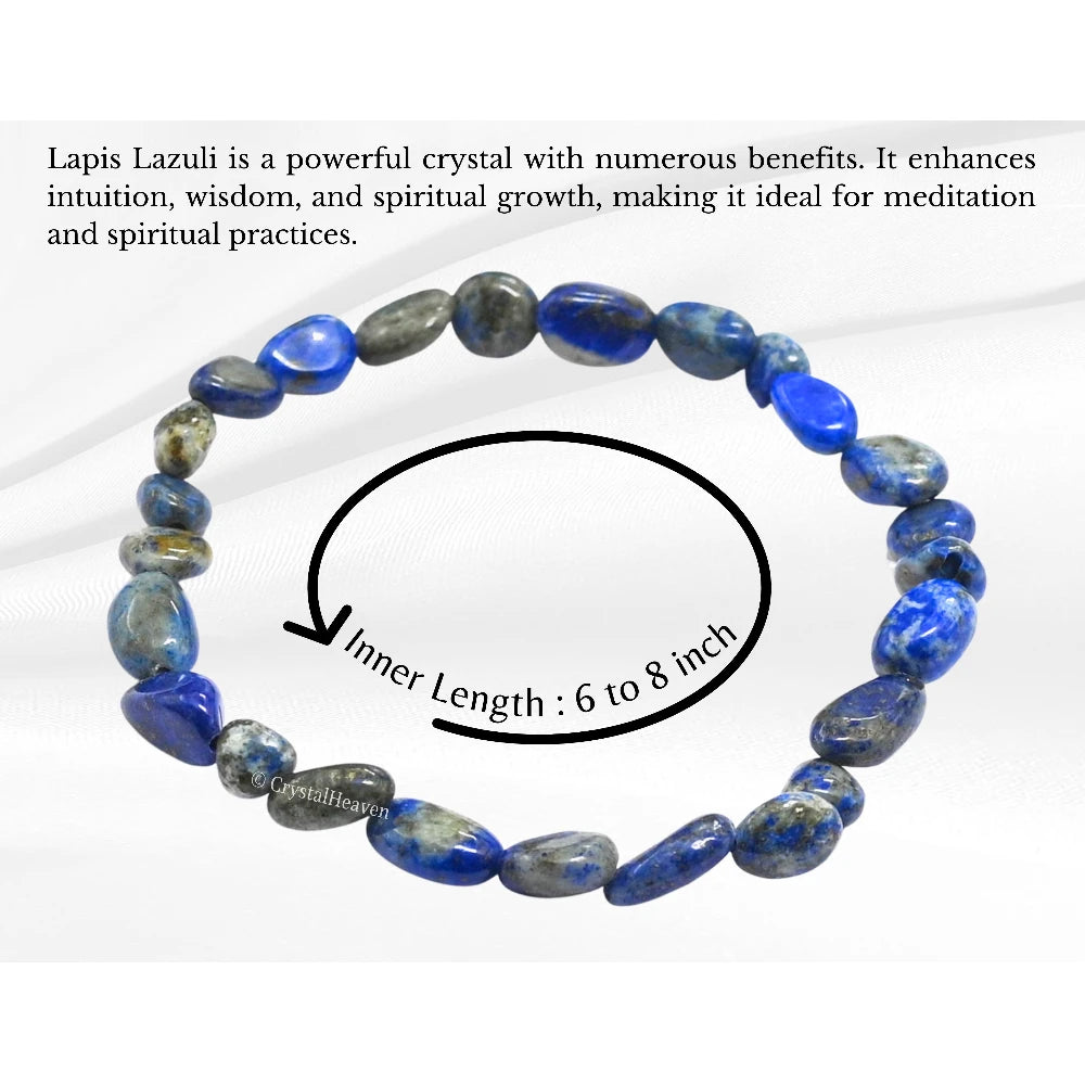 Lapis Lazuli Tumbled Bracelet (Elastic)