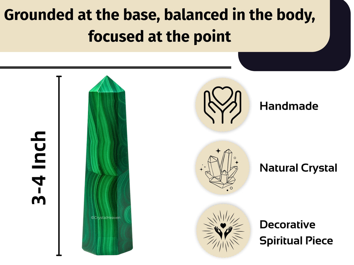 Malachite Crystal Tower (2" to 3" inch) 