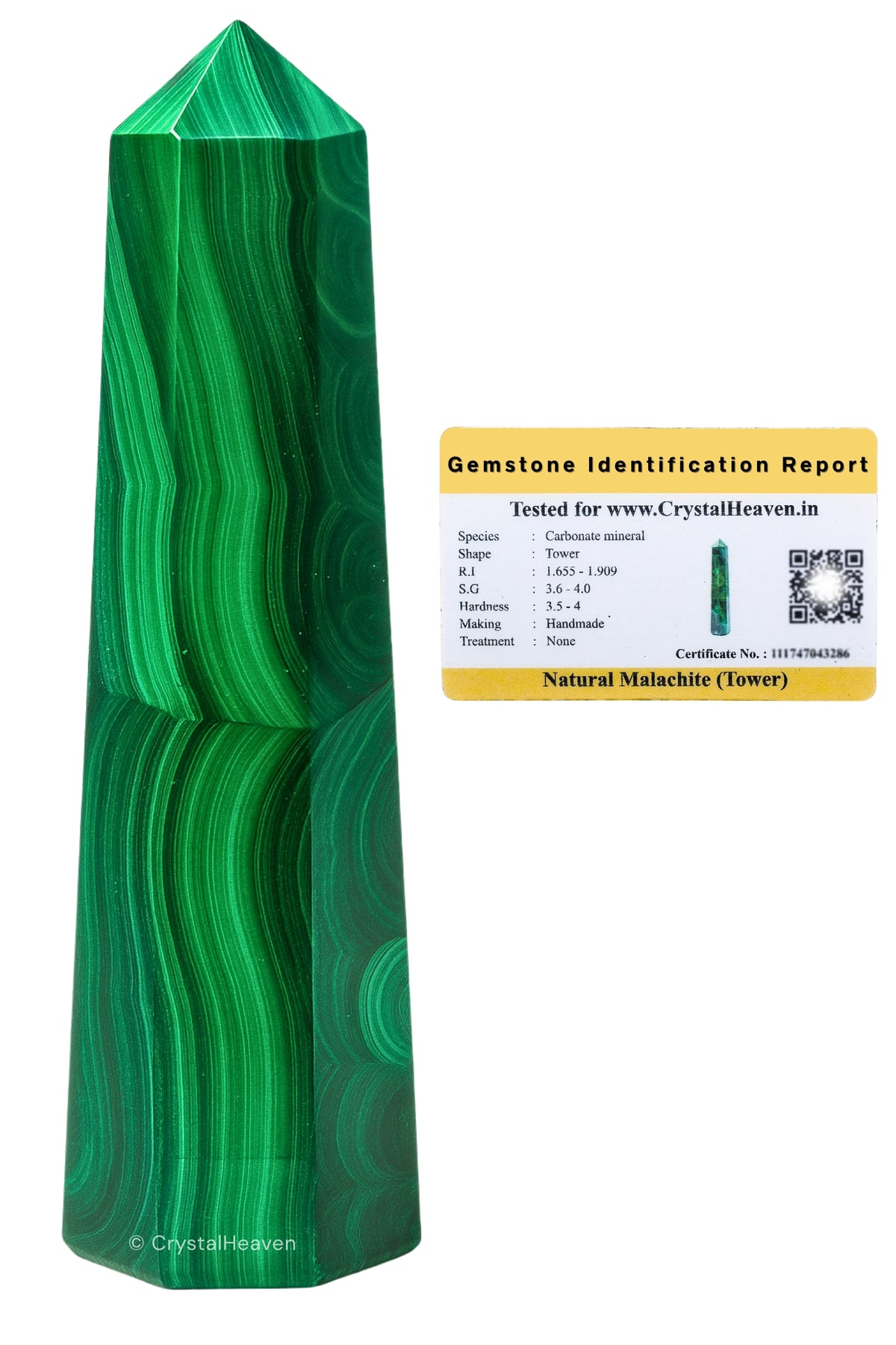 Malachite Crystal Tower (2" to 3" inch) 