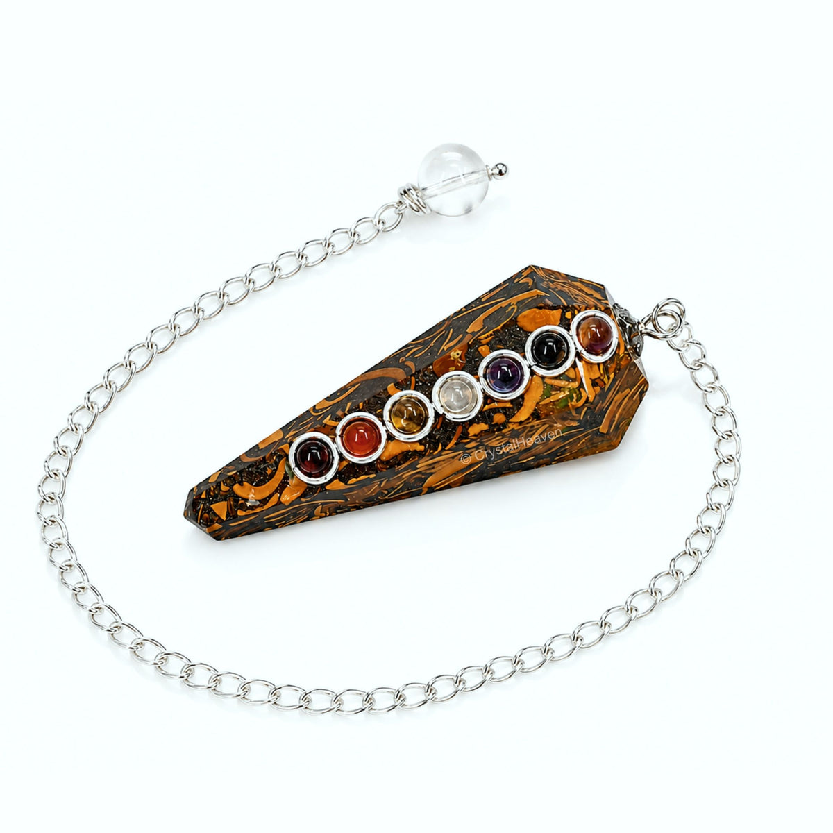 Mariyam Jasper Pendulum with Chakra Beads