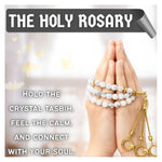 Rainbow Moonstone Crystal Tasbih (Gold)