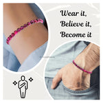 Pink Tiger Eye Healing Crystal Bracelets - 6mm Beads (Adjustable)