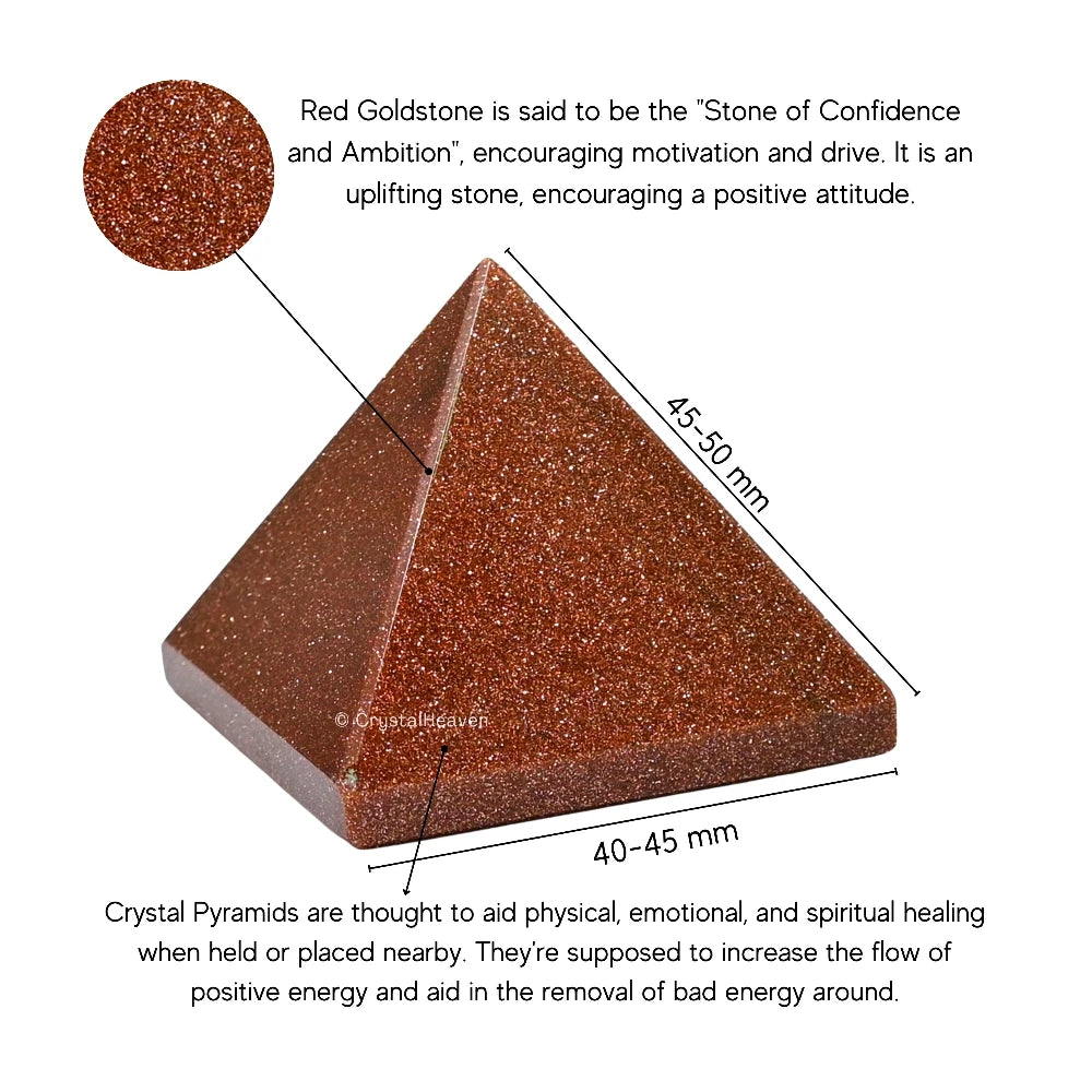 Red Goldstone Pyramid (2 Inch)