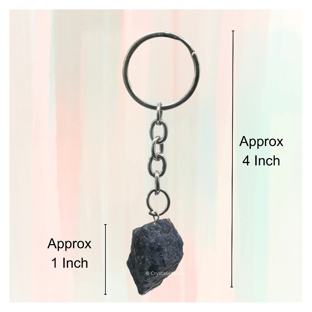 Iolite Crystal Keychain (Raw)