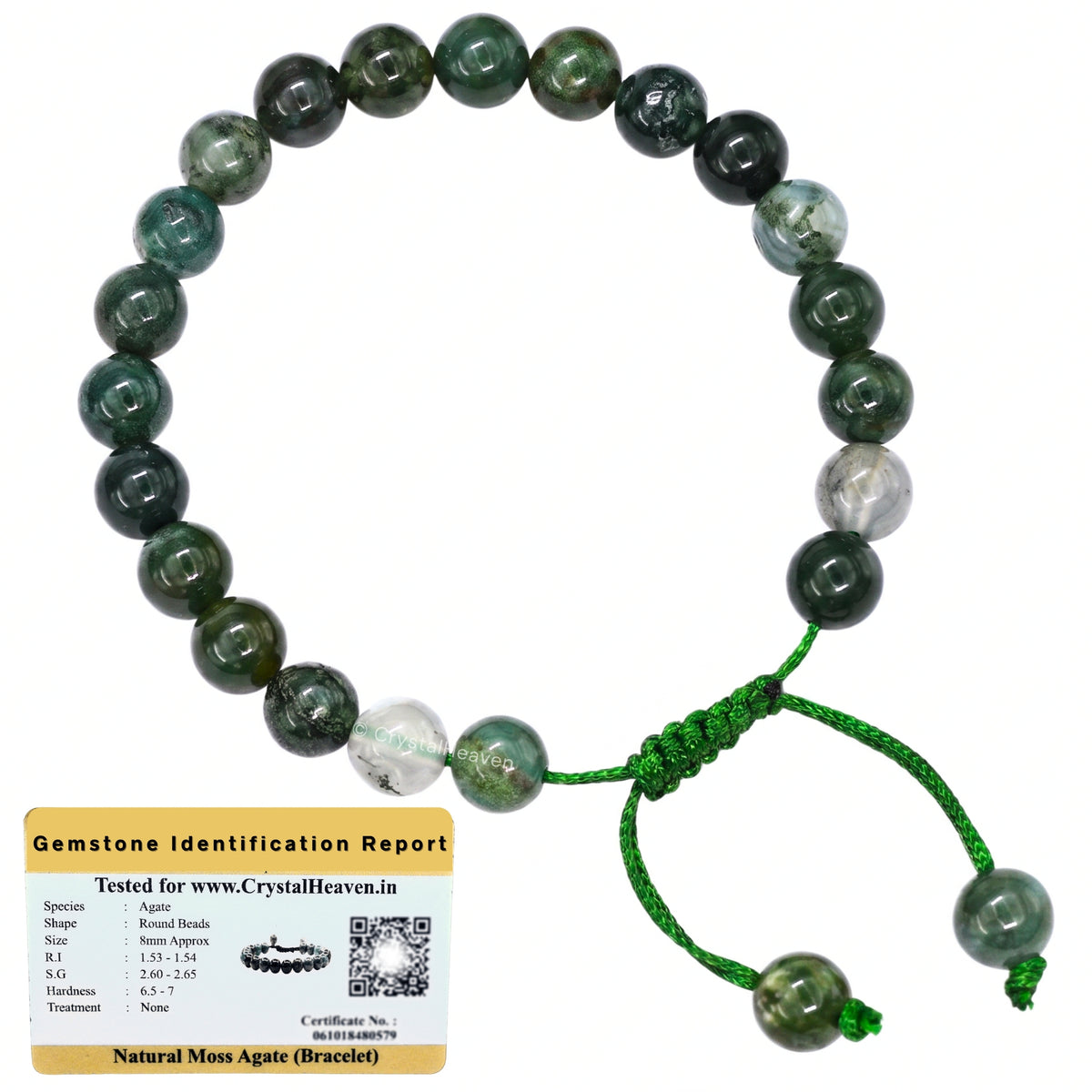 Moss Agate Bracelet (Adjustable)