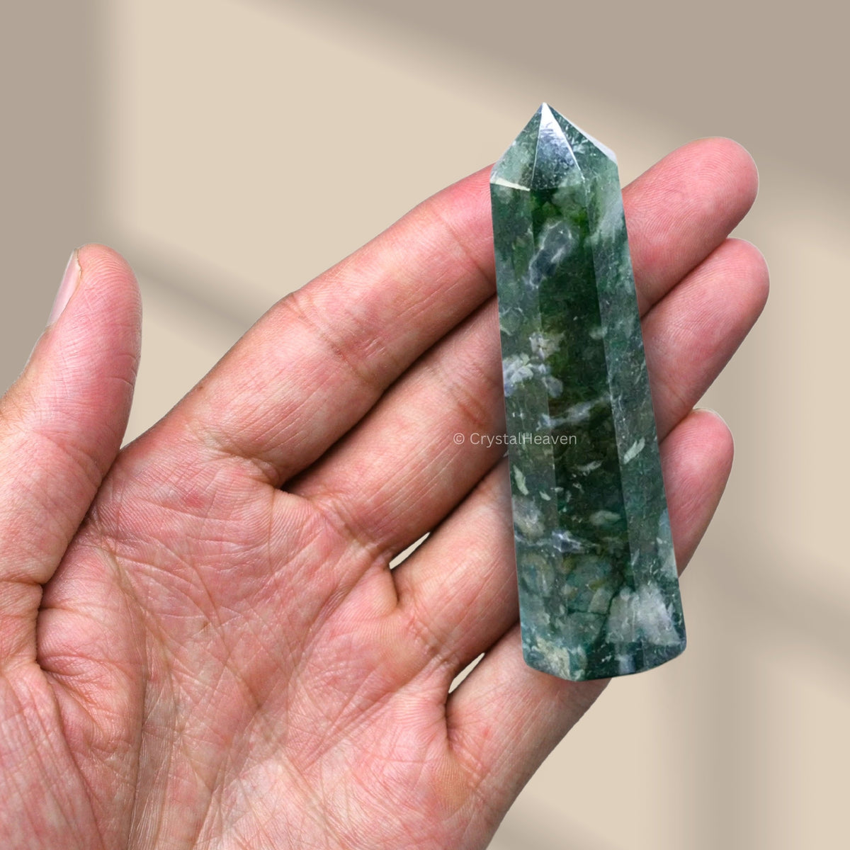 Moss Agate Crystal Tower (2" to 3" inch)  