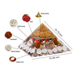 Laxmi Wealth Pyramid - Shree Yantra, Gomati Chakra, Rudraksha, Kodi (Regular)