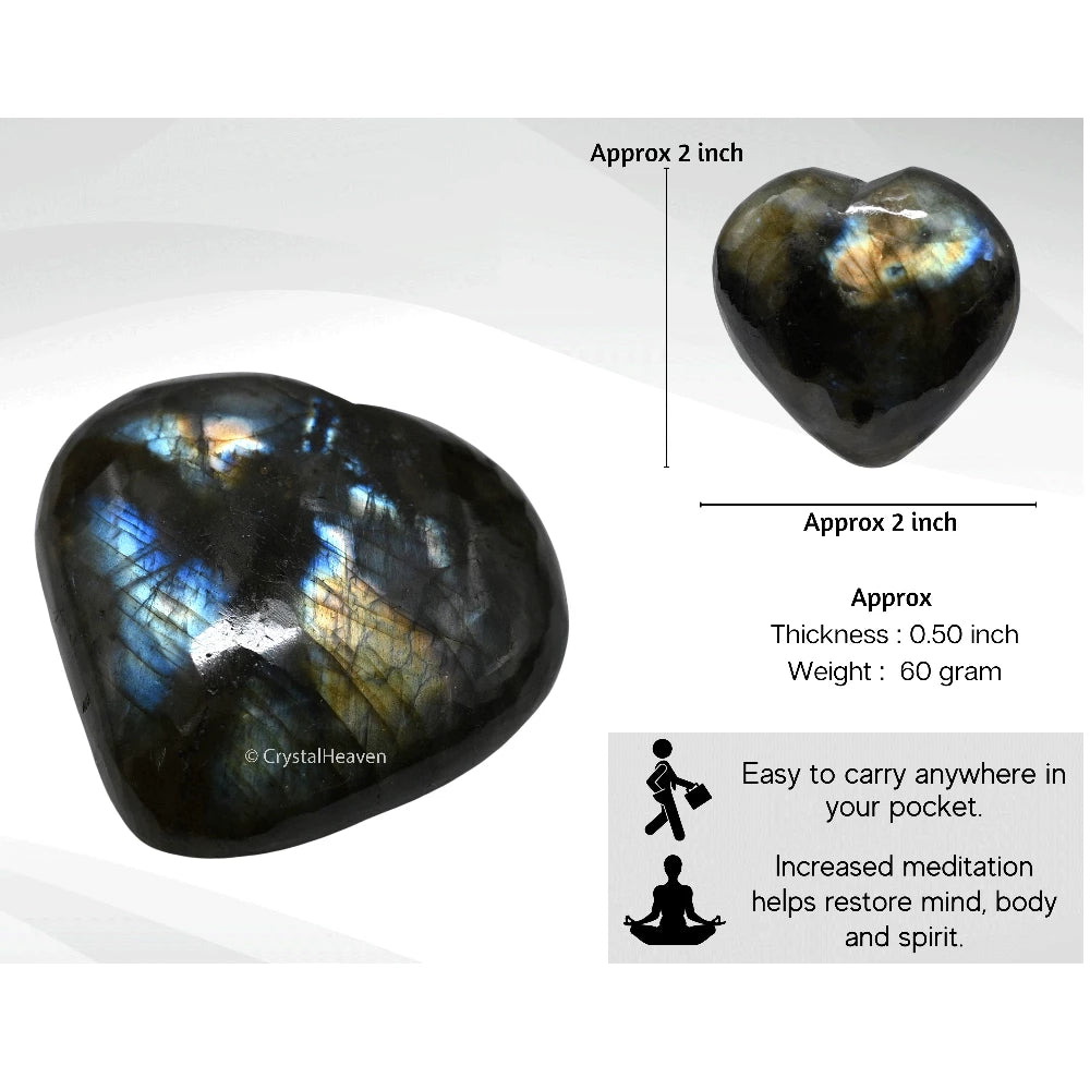 Labradorite Heart
