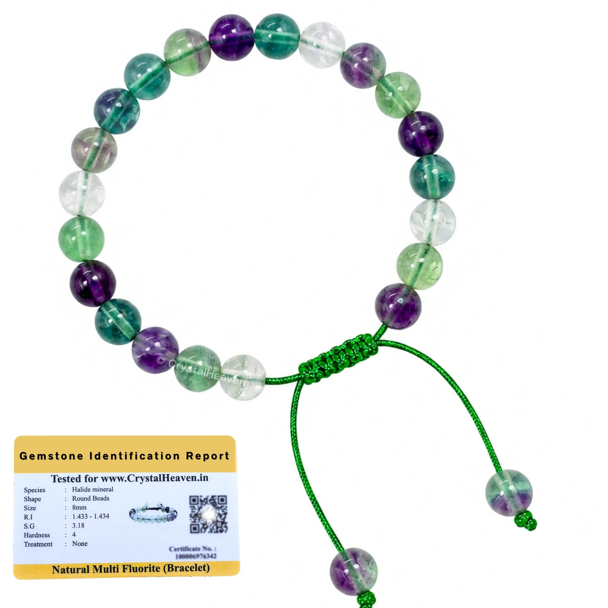 Multi Fluorite Bracelet (Adjustable)