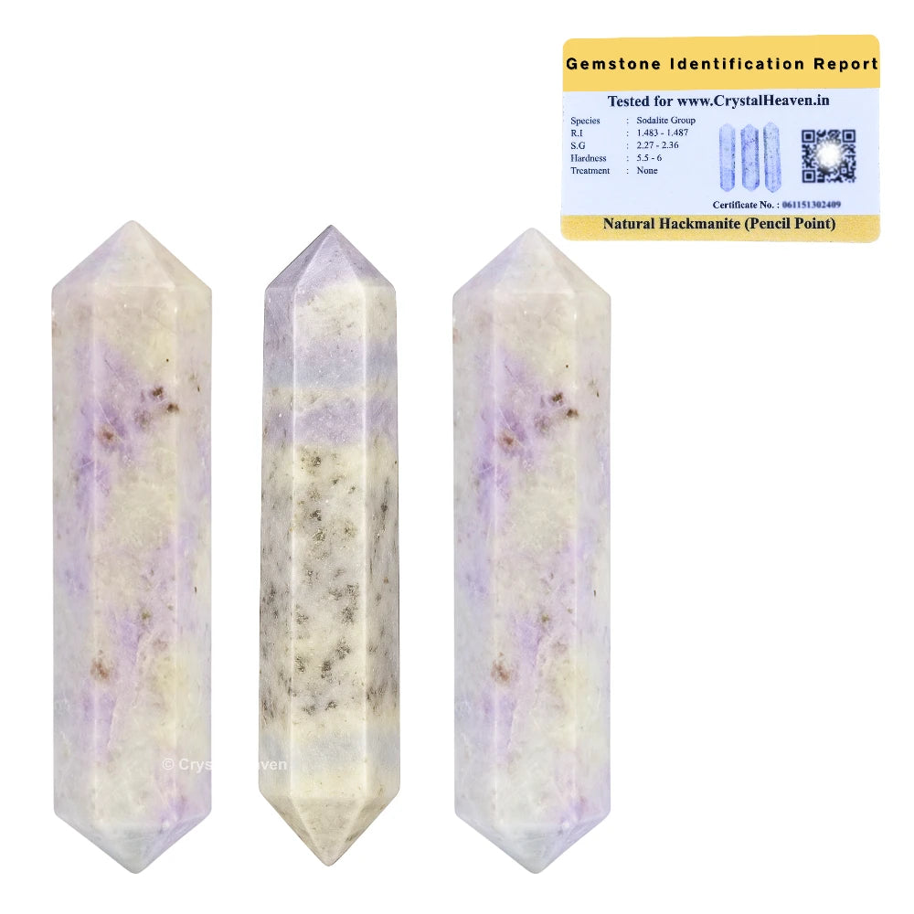 Hackmanite Pencil Points (Double Terminated) (Set of 10)
