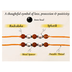 Rudraksha and Sphatik Rakhi for Brother (Set of 10)