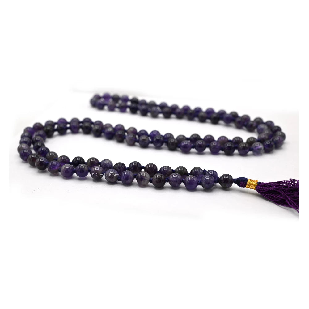 Amethyst Japa Mala (Hand Knotted)