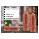 Strawberry Quartz Tower (3" to 4" inch)