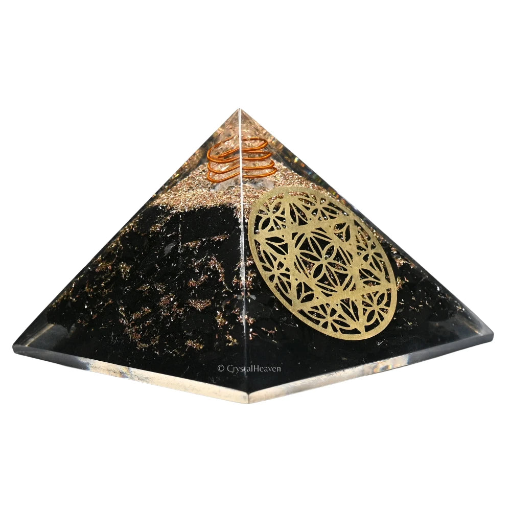 Black Tourmaline Orgone Pyramid (Star Of David)