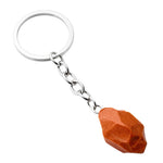 Red Goldstone Crystal Keychain (Raw)