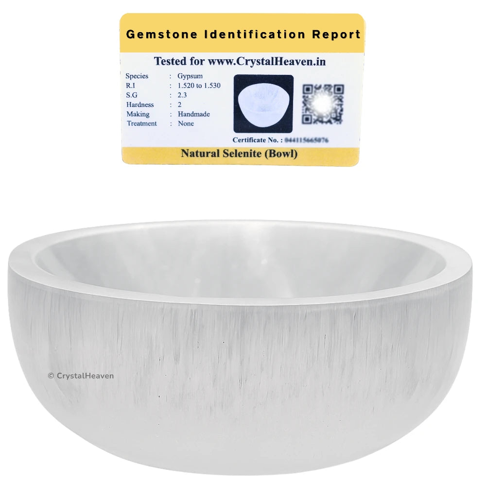 Selenite Crystal Charging Bowl - Round (3 Inch)