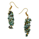 Larimar Crystal Earring (Gold)