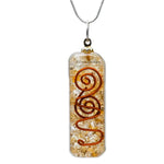 Citrine Crystal Orgone Pendant - Rectangle