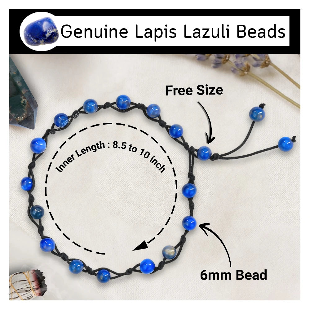 Lapis Lazuli Anklet (Hand Knotted)