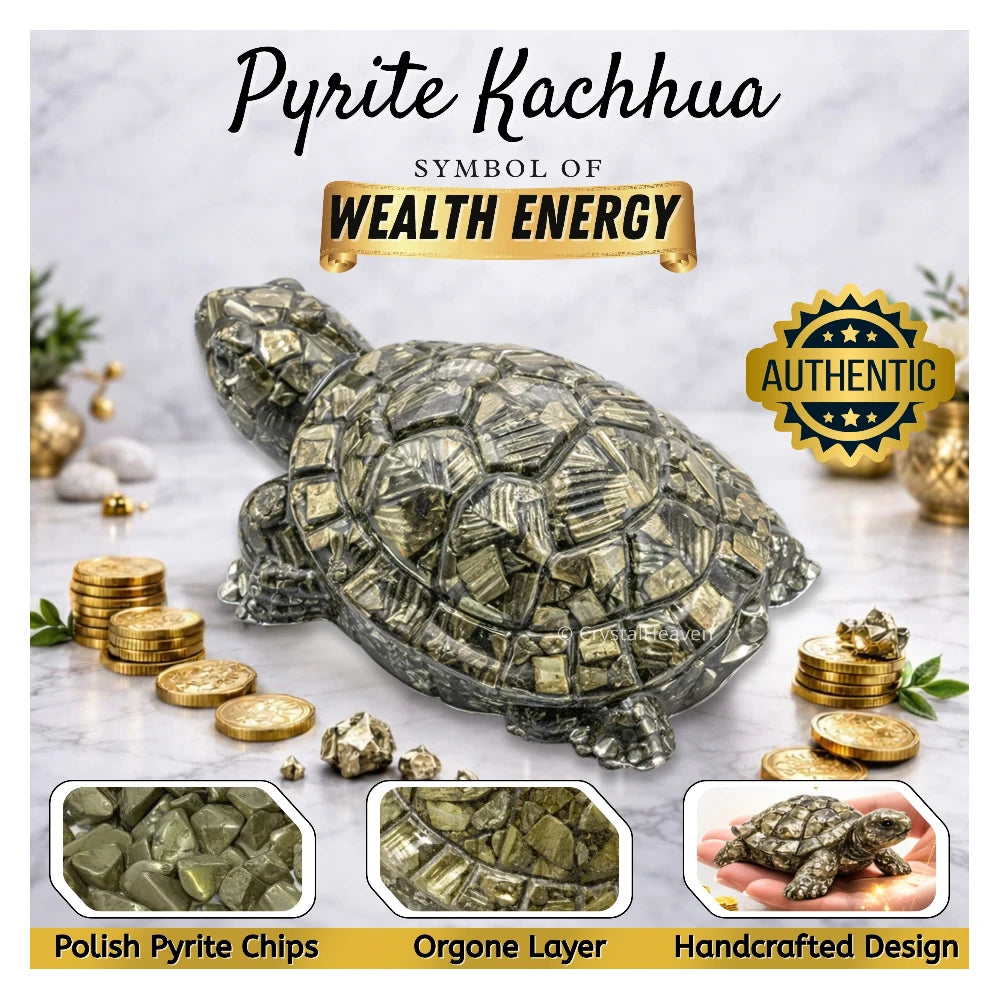 Natural Pyrite Tortoise Kachhua (2.7 Inch)