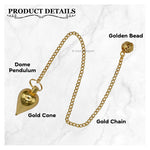 Metal Brass Pendulum - Gold Dome Cone (MP107)