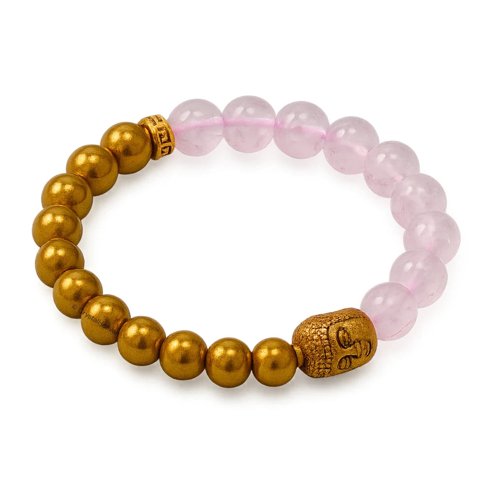 Love and Money Bracelet with Buddha Charm (Gold)