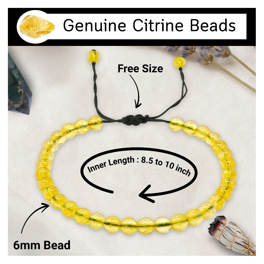 Citrine Anklet (Without Knot)