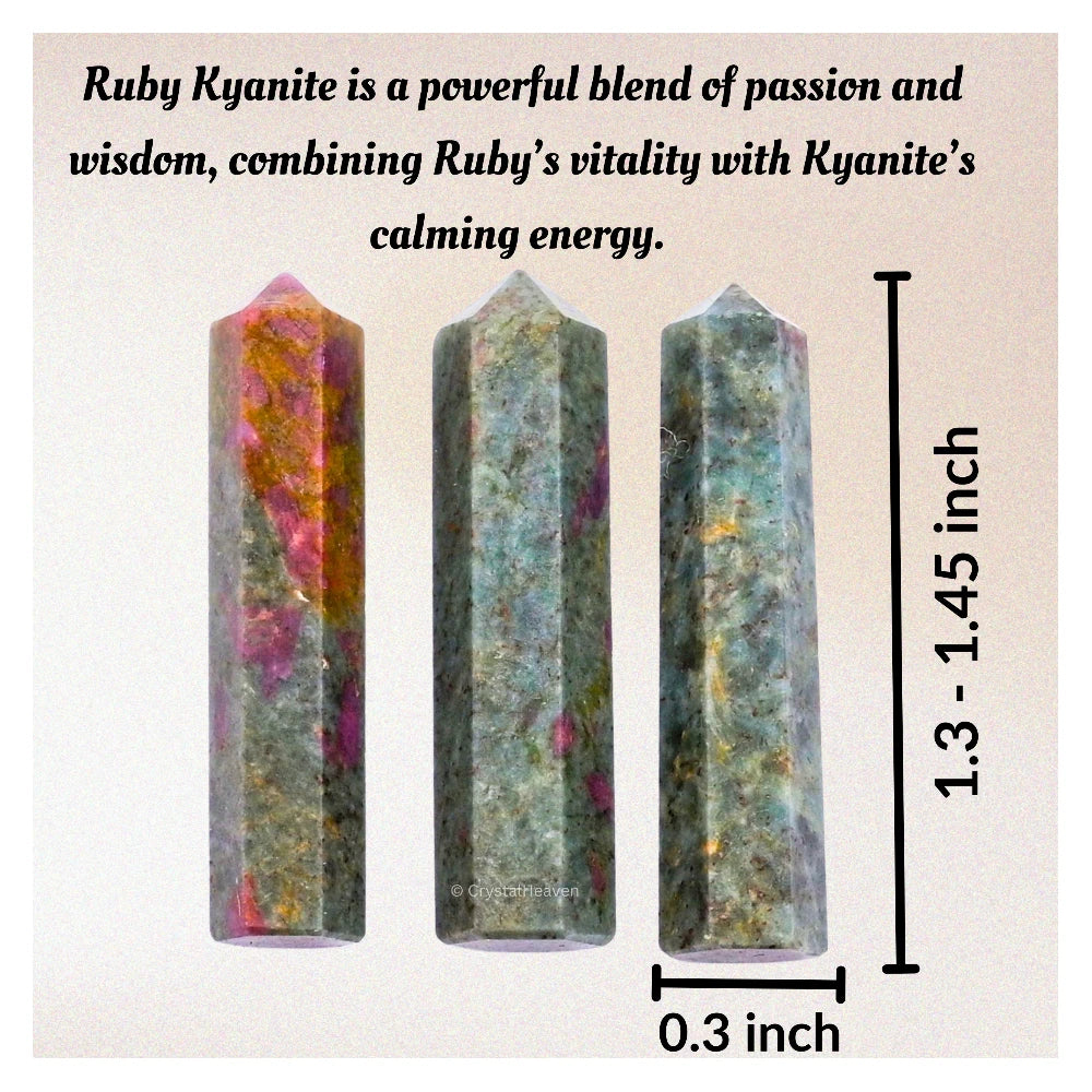 Ruby Kyanite Pencil Points (Set of 3)