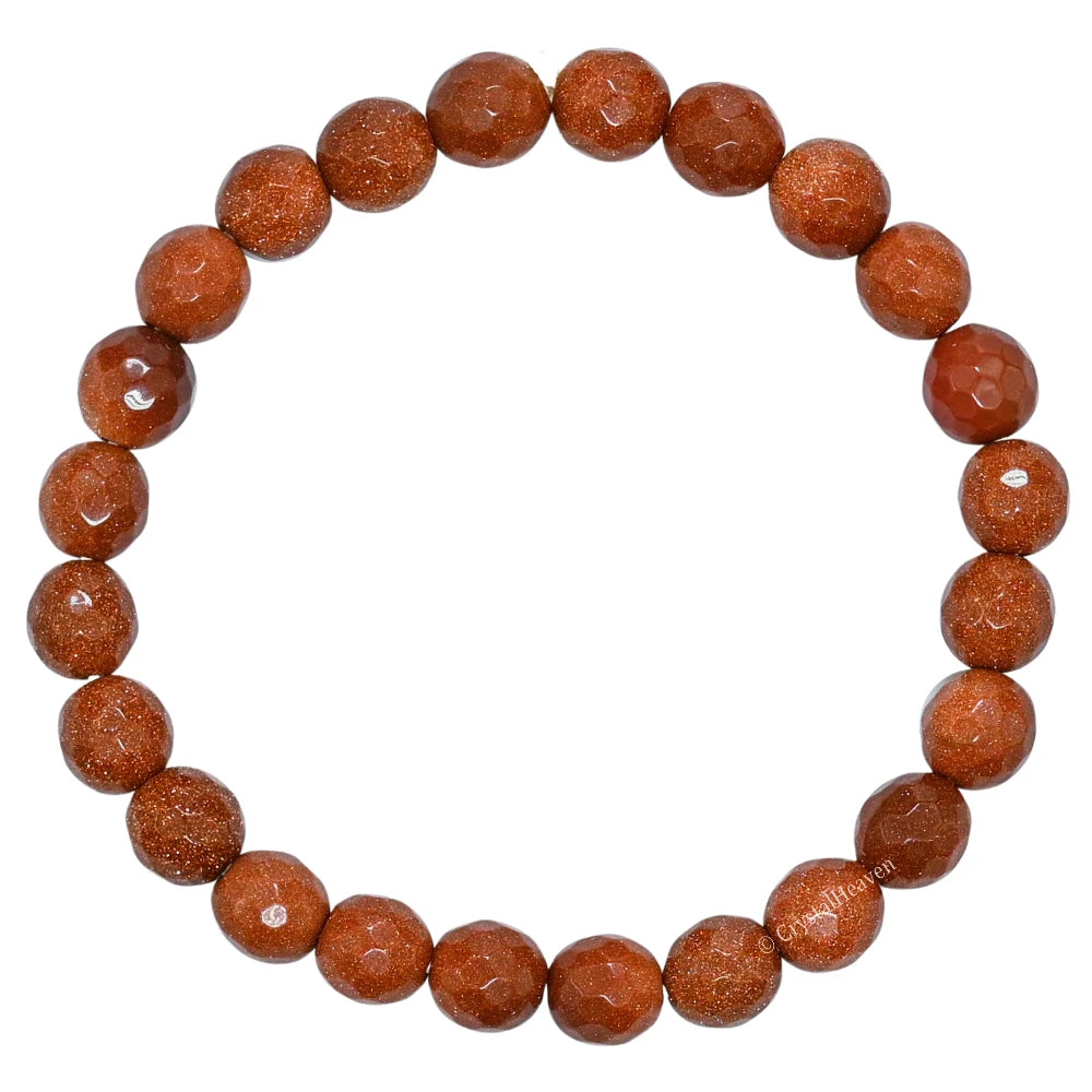 Red Goldstone Bracelet (Faceted-Stretchable)