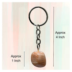 Cream Moonstone Crystal Keychain (Tumbled)