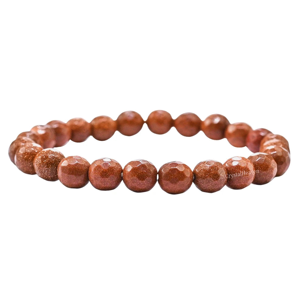 Red Goldstone Bracelet (Faceted-Stretchable)
