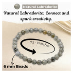 Labradorite Healing Crystal Bracelets - 6mm Beads