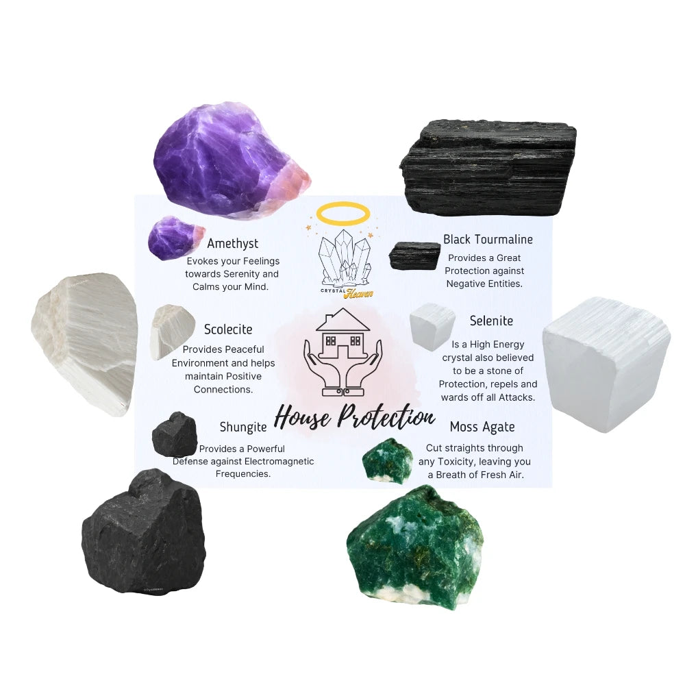 House Protection Raw Crystals Set