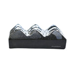 Black Obsidian 9 Pyramid Plate