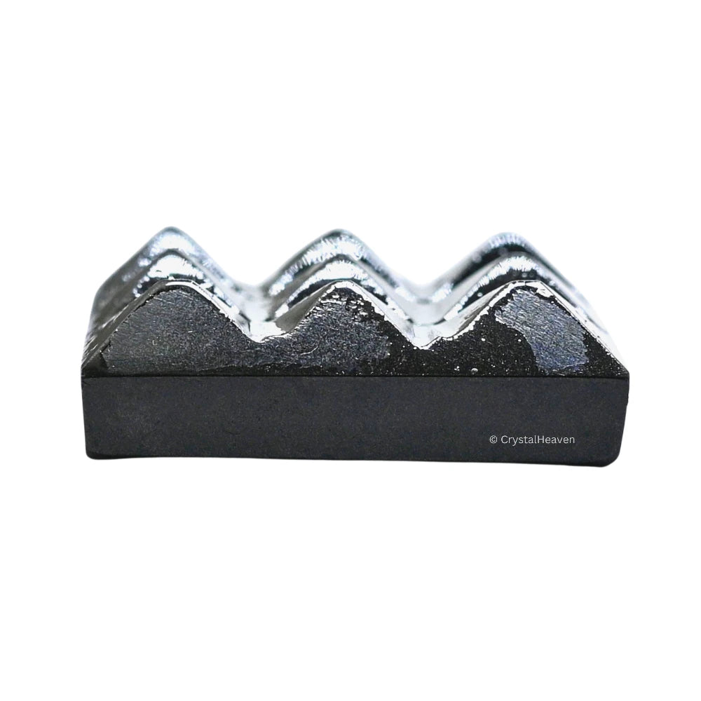 Black Obsidian 9 Pyramid Plate
