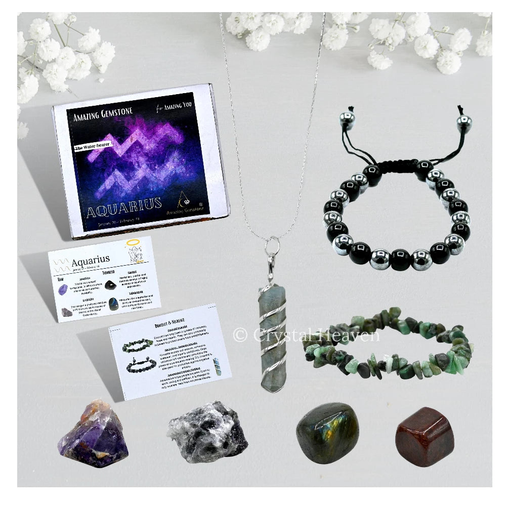 Aquarius Healing Crystals and Stones Premium Set
