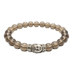 Smoky Quartz with Buddha Bracelet (Elastic)